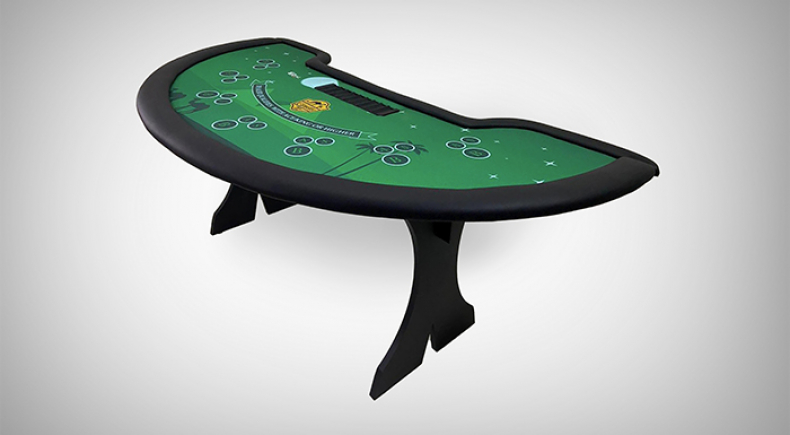 Mesa de Black Jack e Ultimate Poker de Cassino com Coluna Clássica - BJ1